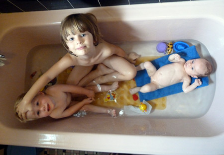three in a tub